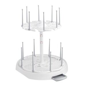 White and Gray Baby Bottle Drying Rack